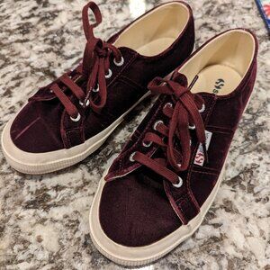 Superga Bordeaux (burgundy) velvet sneakers